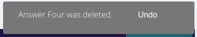 Undo delete answer
